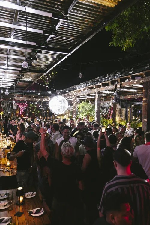 Noche llena bajo la pérgola